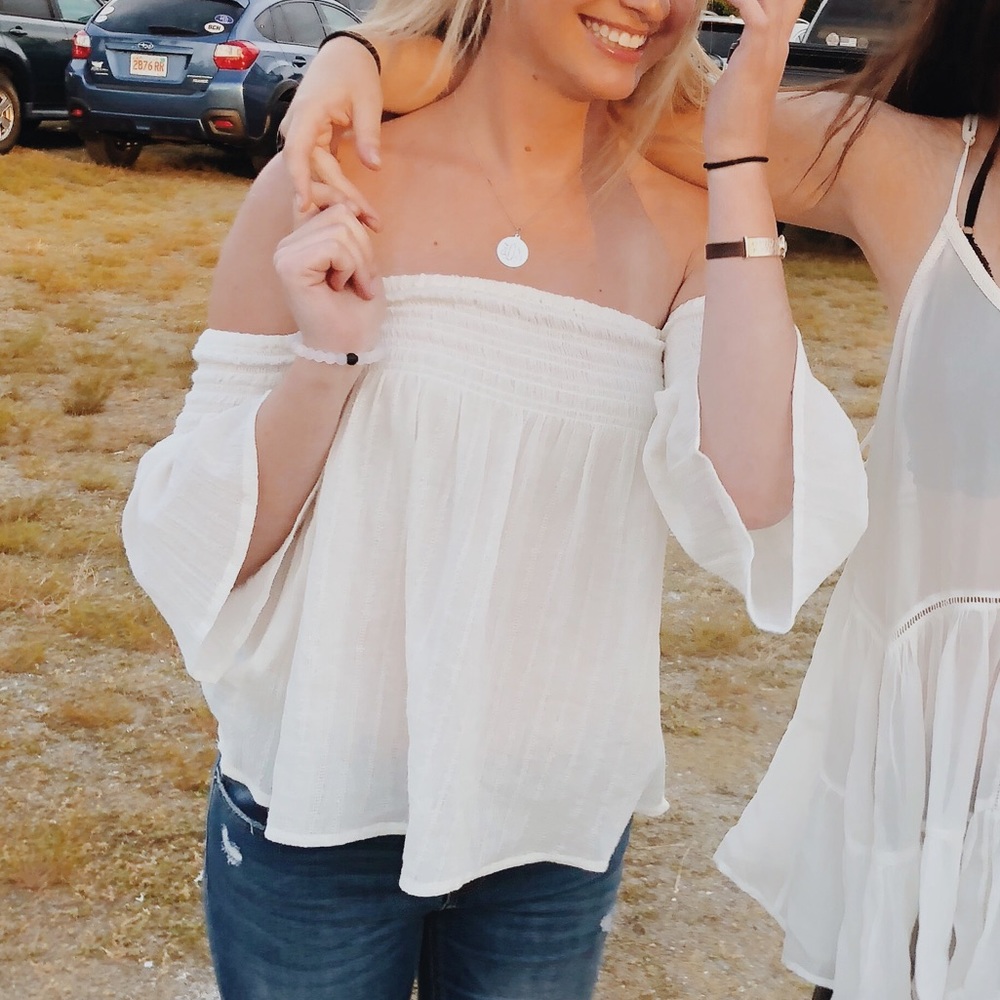 White off the shoulder